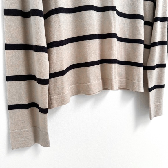 SOLD Jenni Kayne Mercer Crewneck Sweater in Ecru Stripe Size XL - Picture 6 of 11